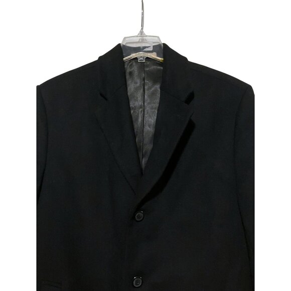 Michael Kors Mens Overcoat 46L Wool Cashmere Single Breasted Trench Coat Jacket - Picture 2 of 11